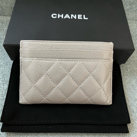 CHANEL Boy Card Case Wallet grey caviar leather - Picture 3 of 12
